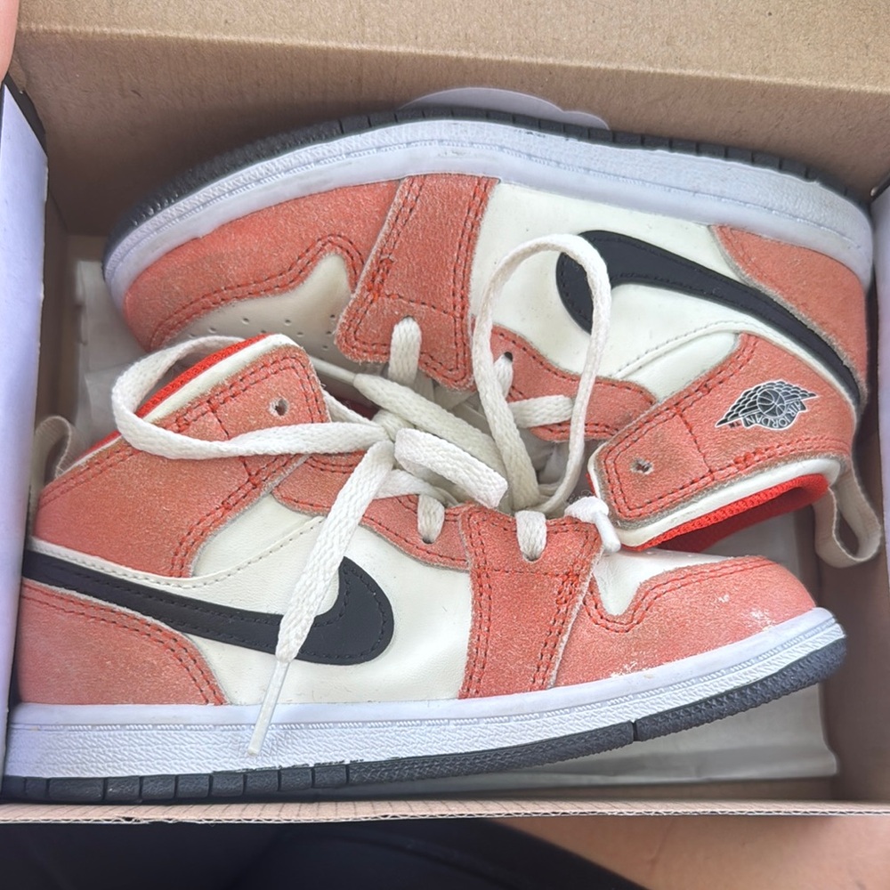 Nike Coral and White Kids' Sneakers